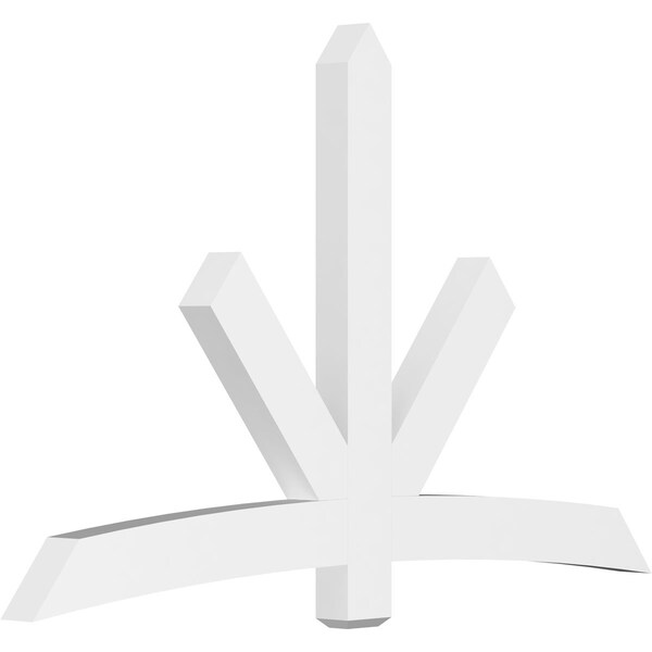 Ekena Millwork Alberta Architectural Grade PVC Gable Bracket, 84"W x 52 1/2"H x 4"D x 6"F, 15/12 Pitch GBP084X53X0406ALB00 - main